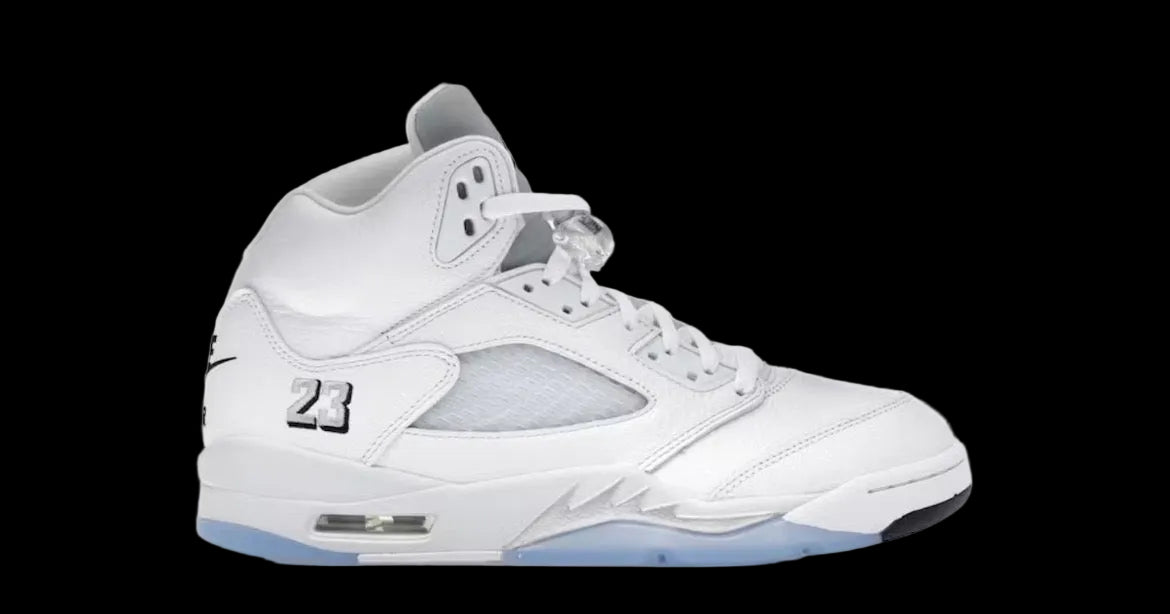 White jordan 5’s