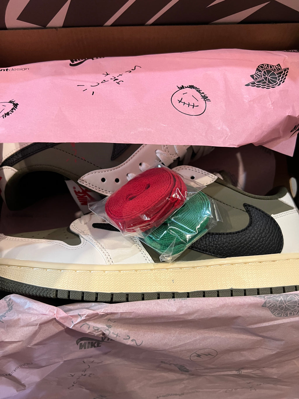 Jordan 1s Travis scott olive greens